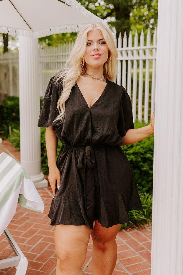 Flirty And Sweet Romper in Black Curves Product Image