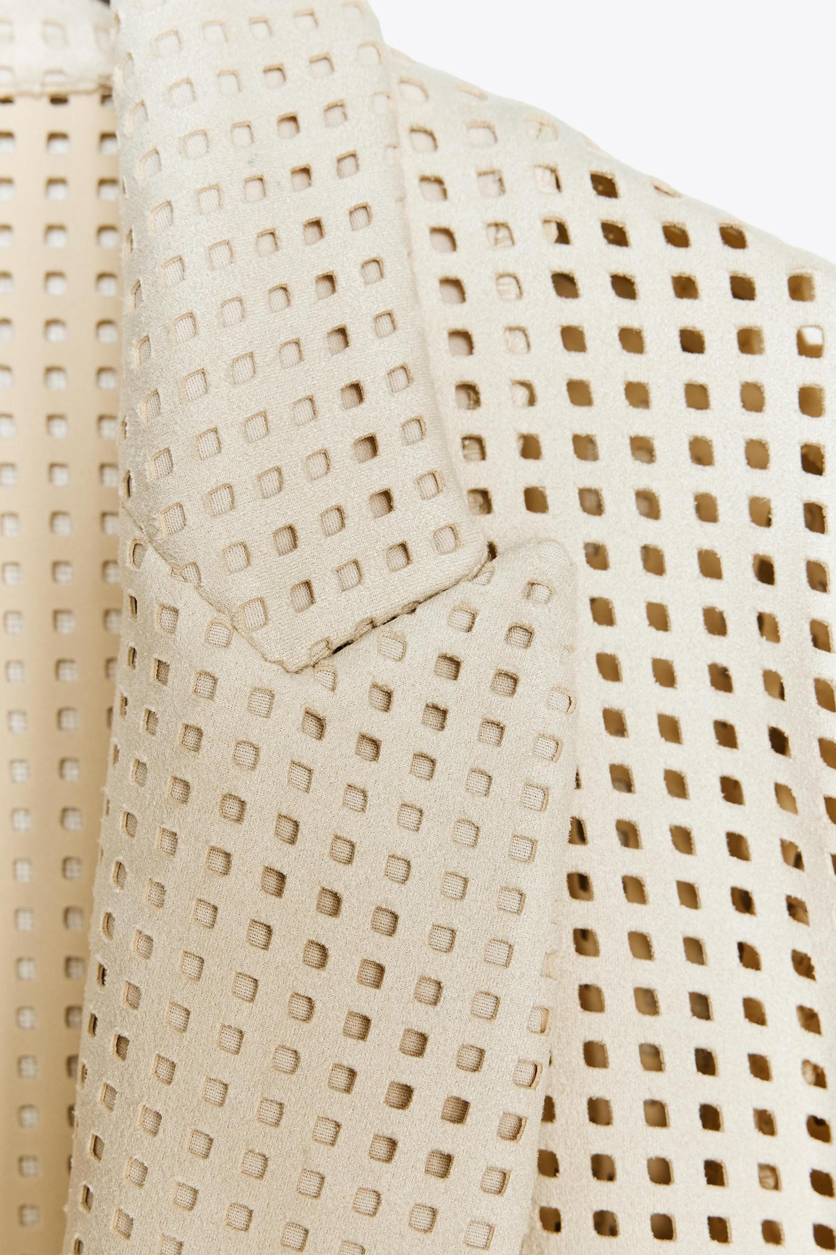 FAUX SUEDE CUTOUT BLAZER Product Image