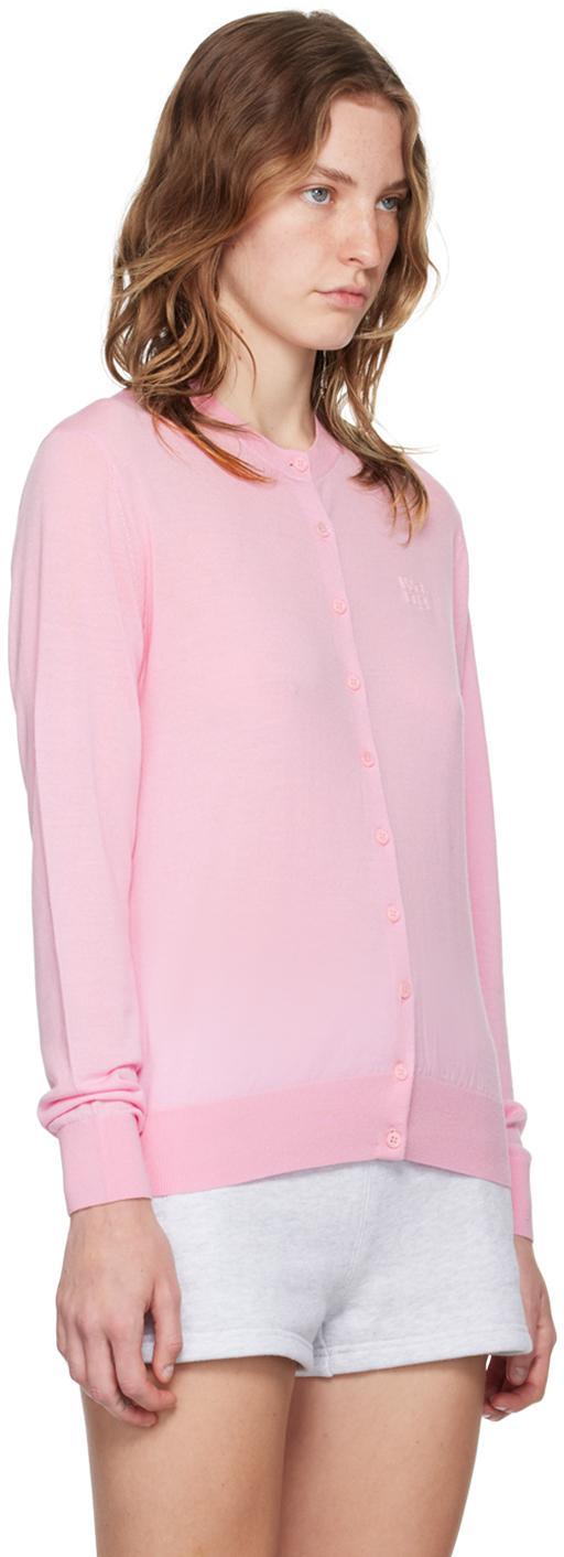 ALEXANDER WANG T Pink Classic Cardigan In Pinklace Product Image