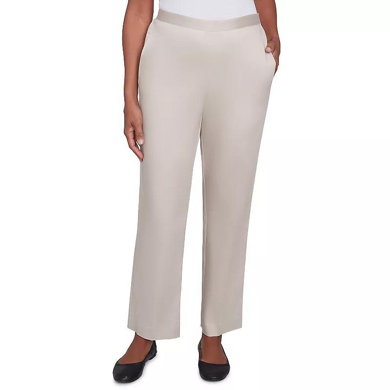 Women's Alfred Dunner Sateen Woven Short Length Pull-On Pants,  Product Image
