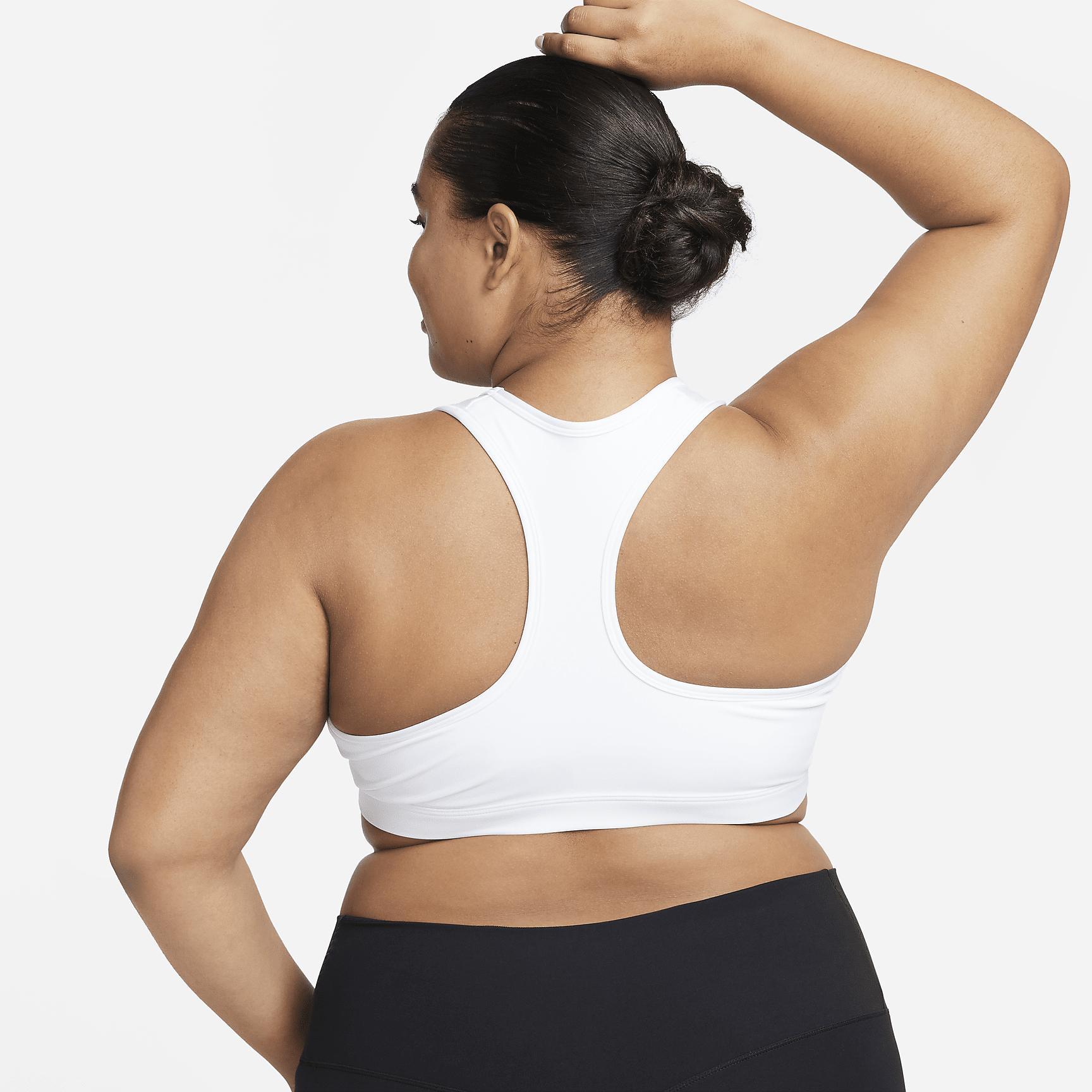 Nike Womens Swoosh Medium Support Padded Sports Bra (Plus Size) | DX6823-100 Product Image