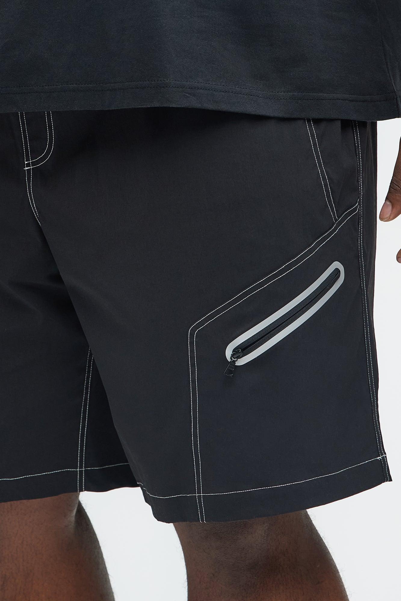 Snap Up Tech Shorts - Black Product Image