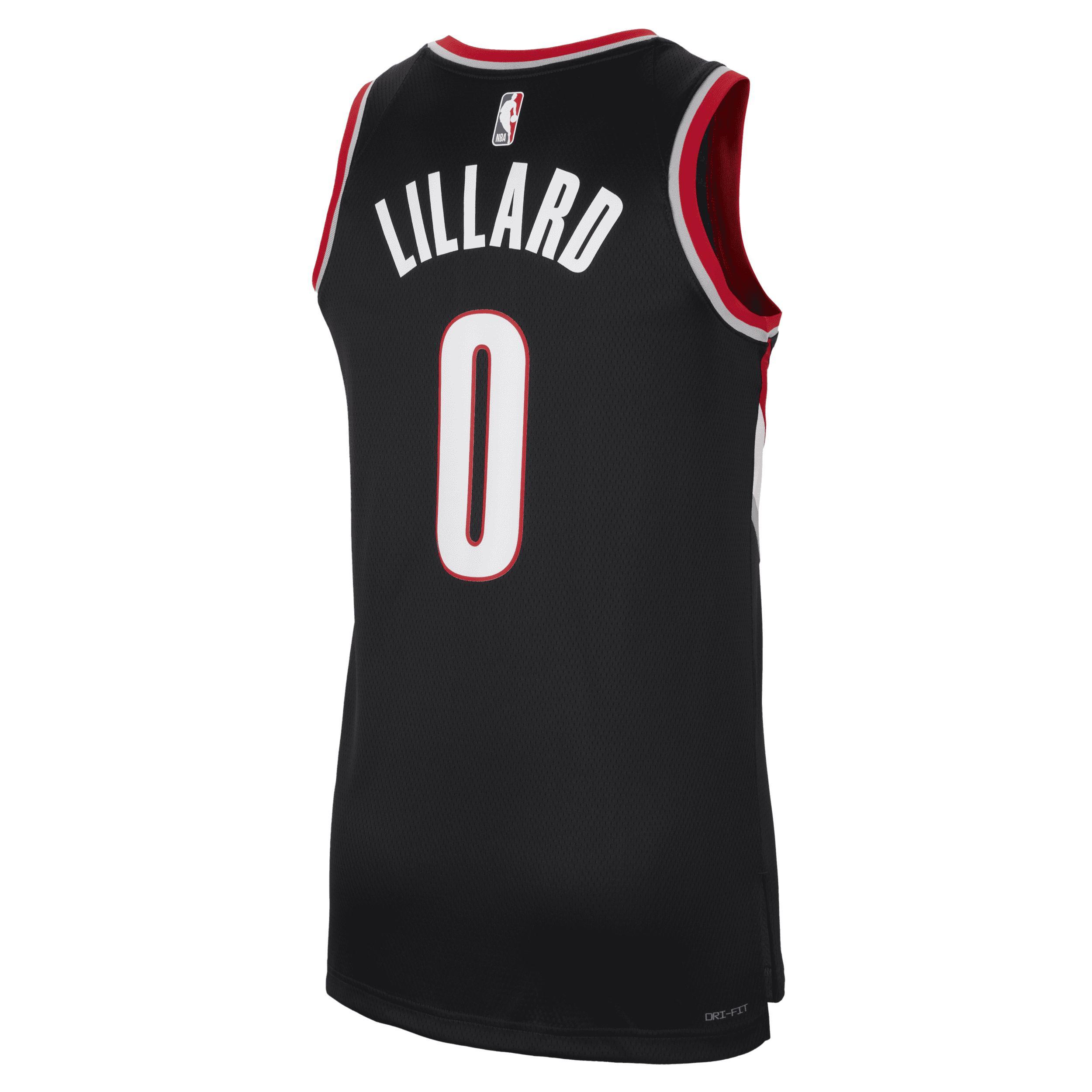 Unisex Nike Damian Lillard Portland Trail Blazers 2022/23 Swingman Jersey - Icon Edition, Adult Unisex Product Image