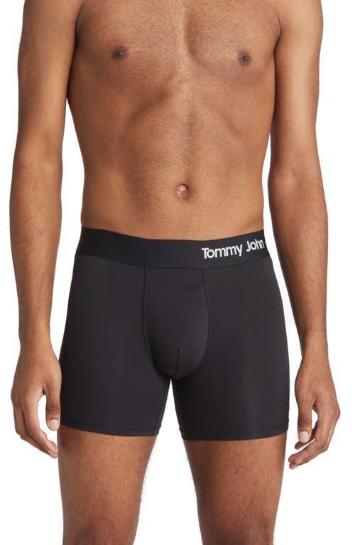 Tommy John Cool Cotton 4 Boxer Brief 2 Pack (Navy/Black) Men's Underwear Product Image