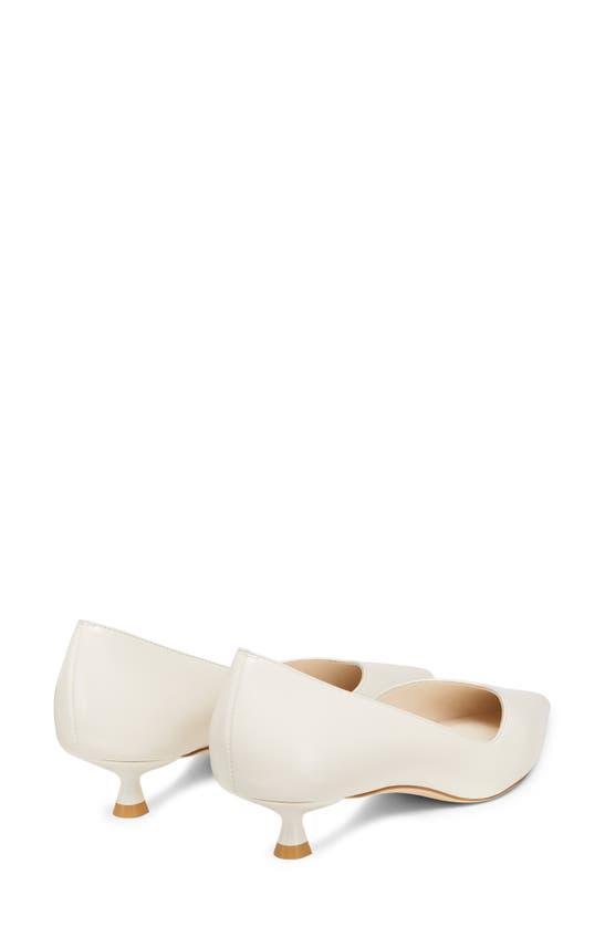 STUART WEITZMAN Eva Leather Kitten-heel Pumps In Seashell Product Image