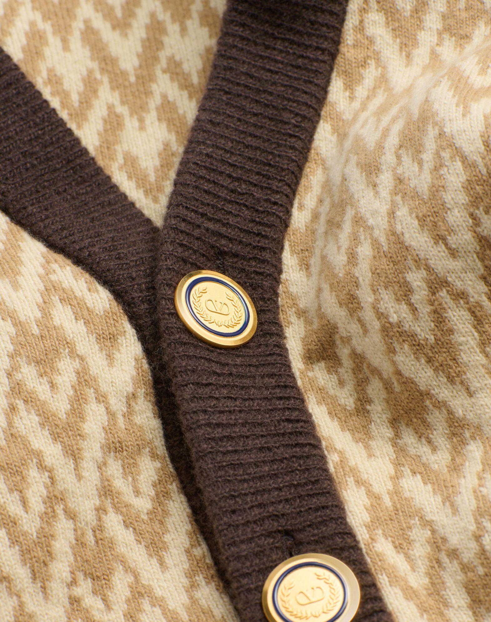 Wool Cardigan With Toute La V Pattern Product Image