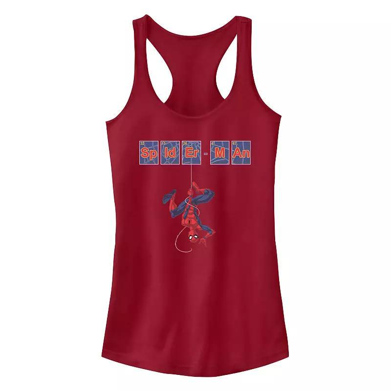 Juniors' Marvel Spider-Man Periodic Element Tiles Graphic Tank Top, Girl's, Size: Large, Red Product Image
