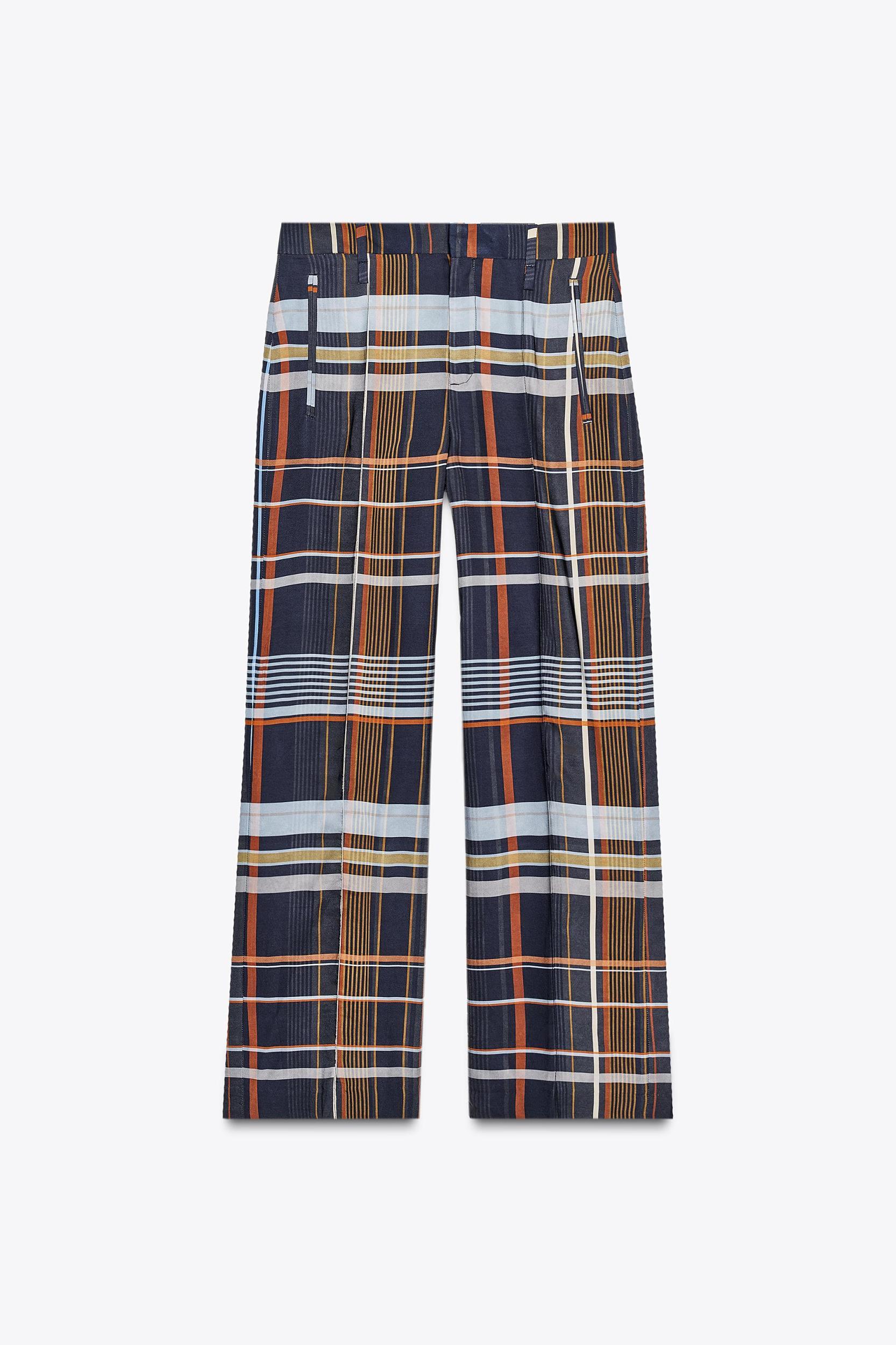 ZW COLLECTION PLAID PANTS Product Image