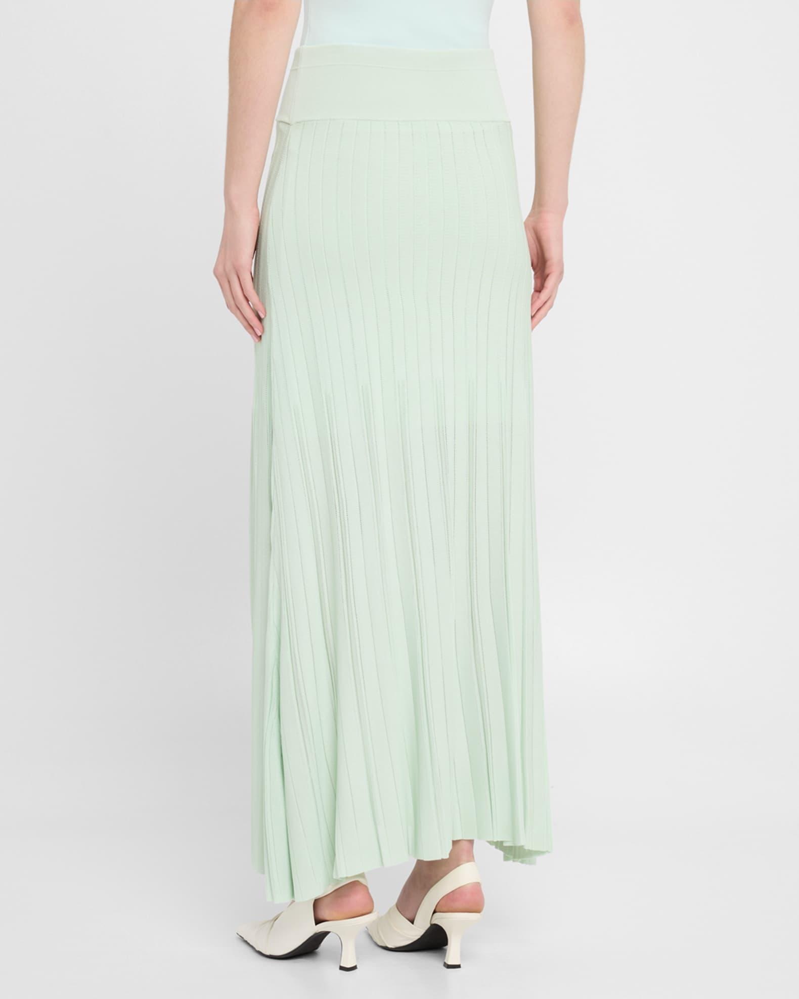 Variegated Pleated Midi Skirt Product Image
