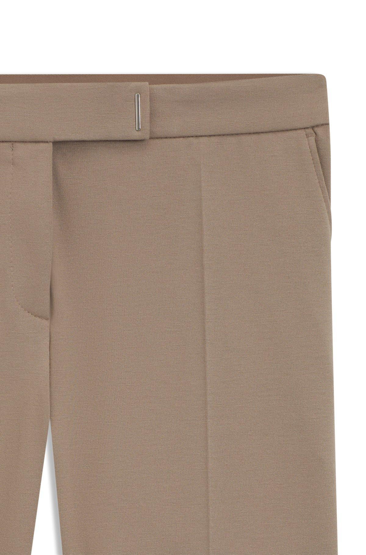 BOSS - Slim-fit pants in micro-structured stretch fabric - Light Brown Product Image