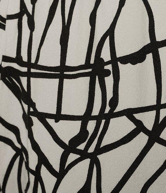 Bryn Walker Osca Netta Print Rayon Crepe Elastic Waist Wide Leg Pants Product Image