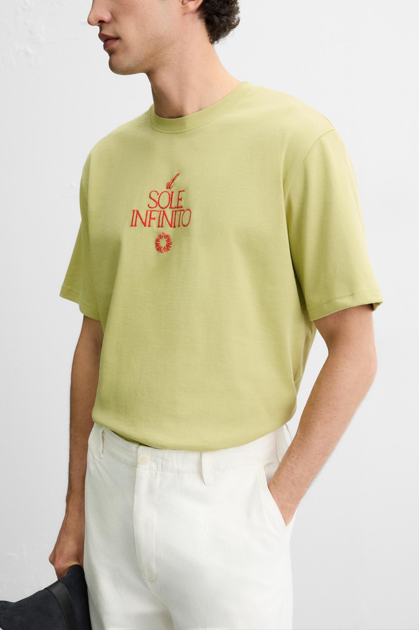 EMBROIDERED TEXT T-SHIRT Product Image