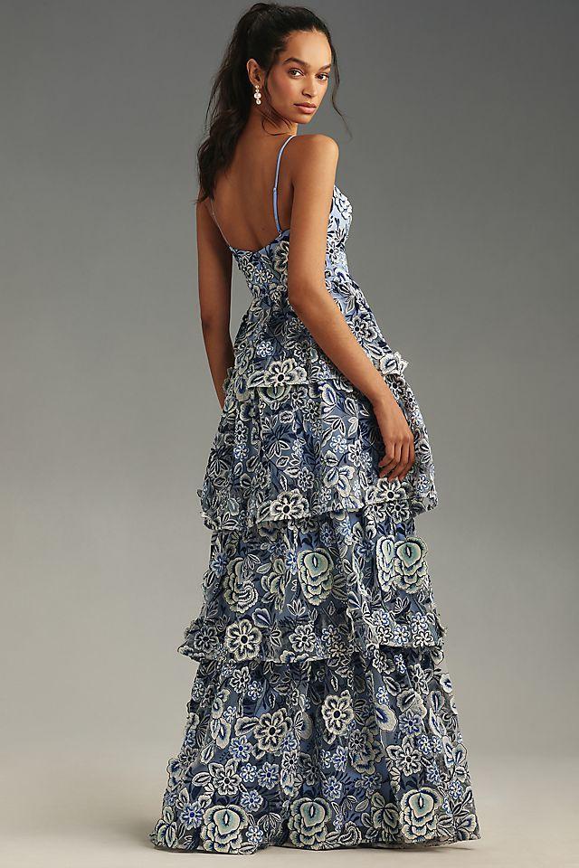 Dress The Population Heidi Tiered Maxi Dress Product Image