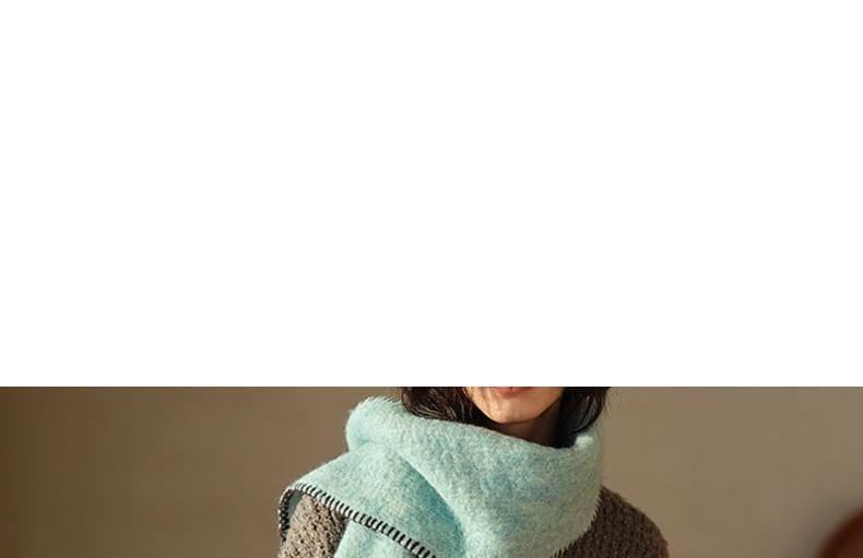 Stitched Trim Knit Scarf Product Image