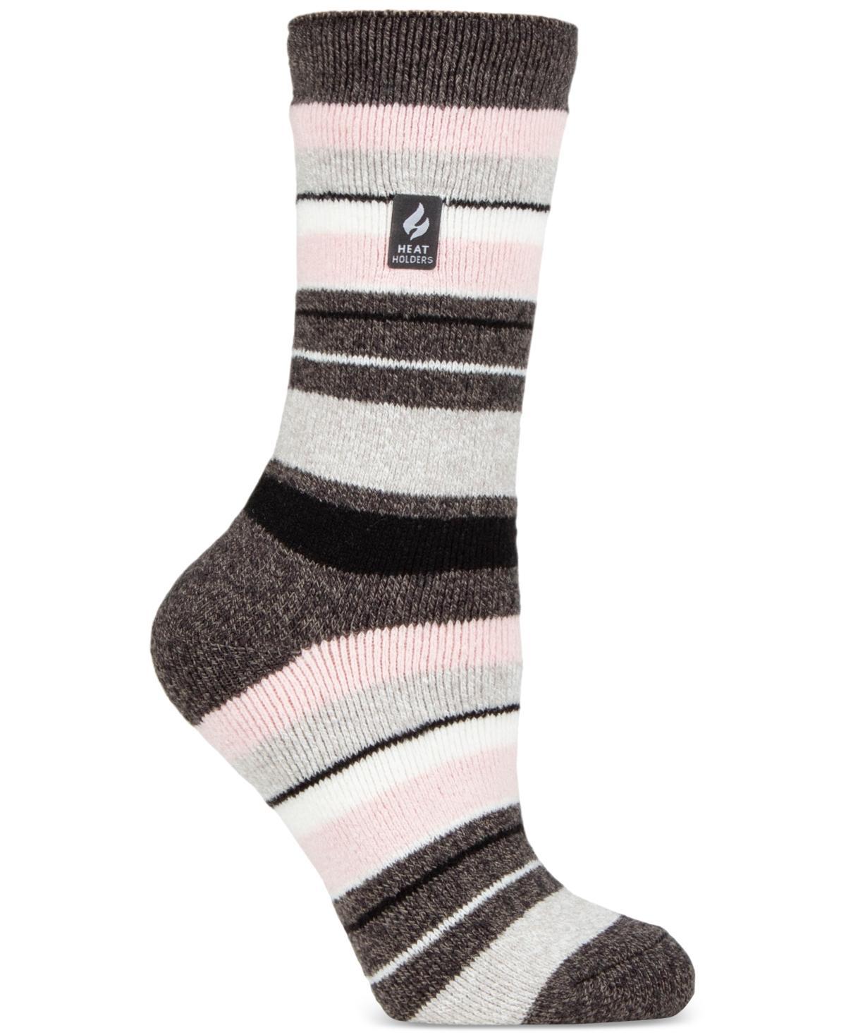 Womens Heat Holders Lite 5X Warmer Striped Midweight Thermal Socks Product Image