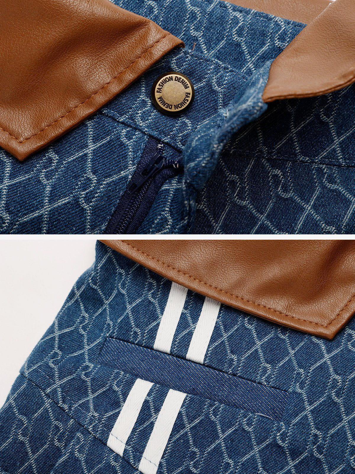 Aelfric Eden Vintage Denim Jacquard Skirt Female Product Image