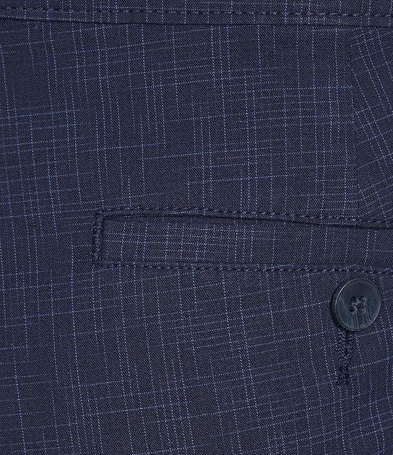 Roundtree & Yorke True Blue 8#double; Inseam Classic Flat Front Crosshatch Texture Pull On Shorts Product Image