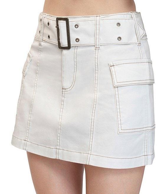 Stevie by Steve Madden Belted Cargo Skirt Product Image