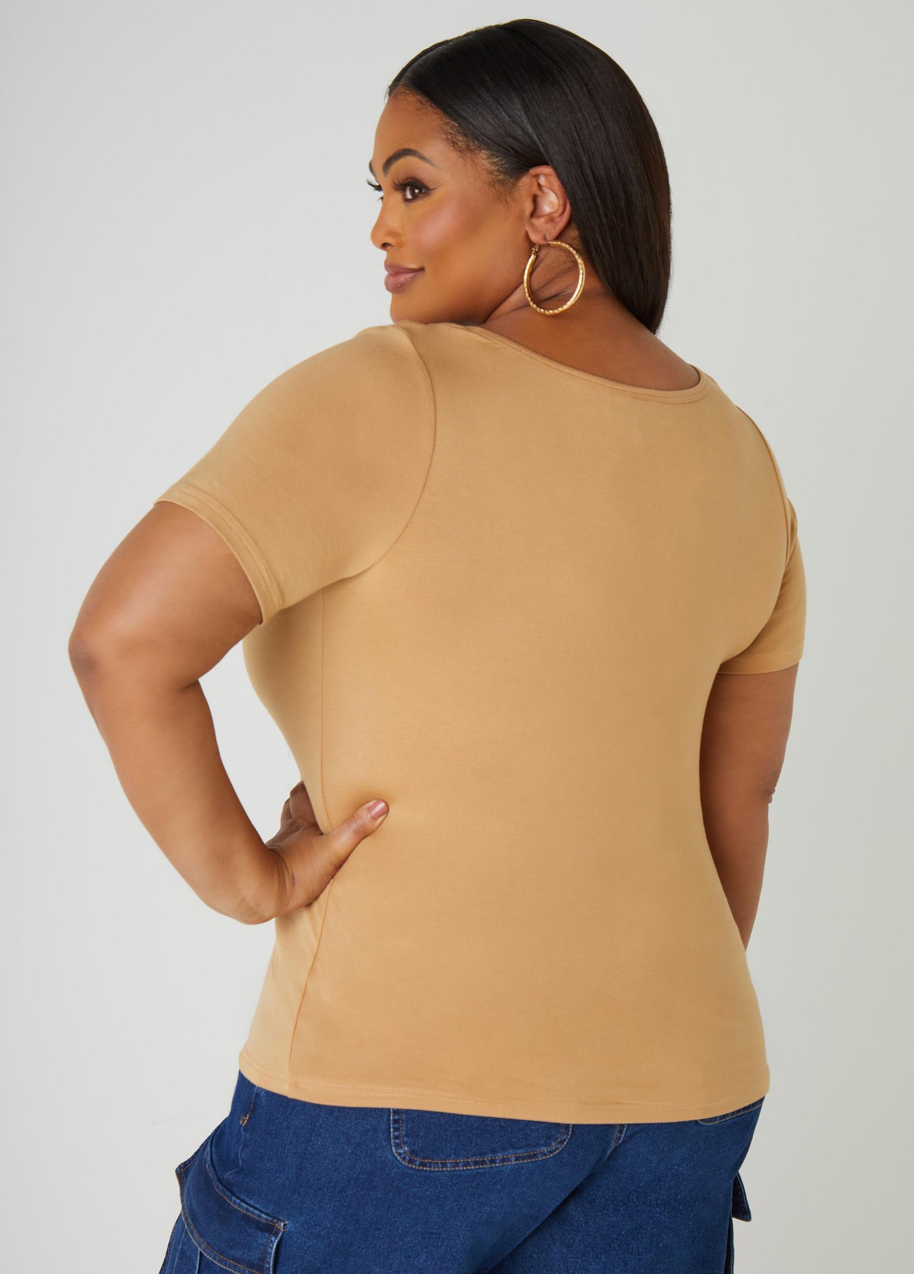 Plus Size The Basic Jersey Tee Ashley Stewart Product Image