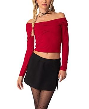 Edikted Crossover Off Shoulder Top Product Image