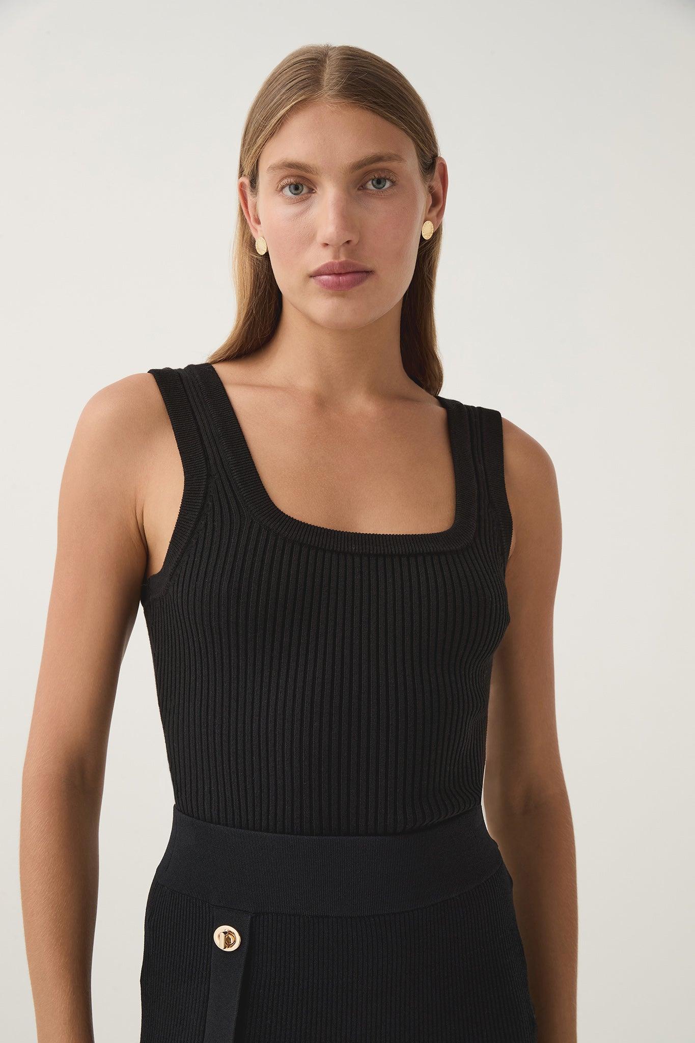 Bronte Scoop Neck Rib Tank Product Image