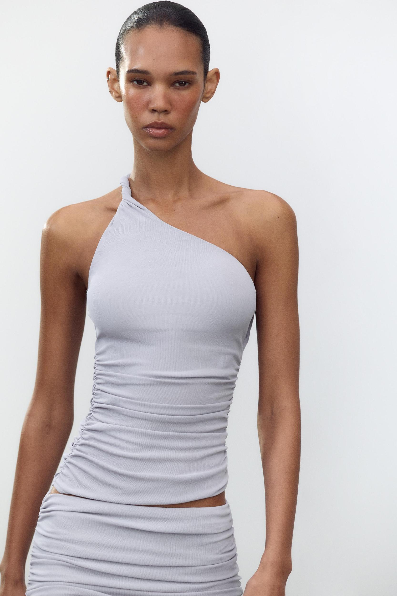 ASYMMETRIC HALTER TOP Product Image