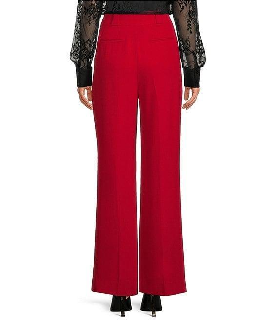 A Loves A Woven Suiting High Rise Coin Pocket Pleated Front Point Hem Pants Product Image