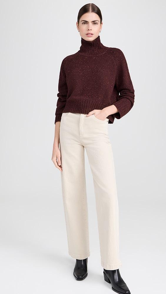 Guest in Residence Cropped Turtleneck in Recycled Cashmere | Shopbop Product Image