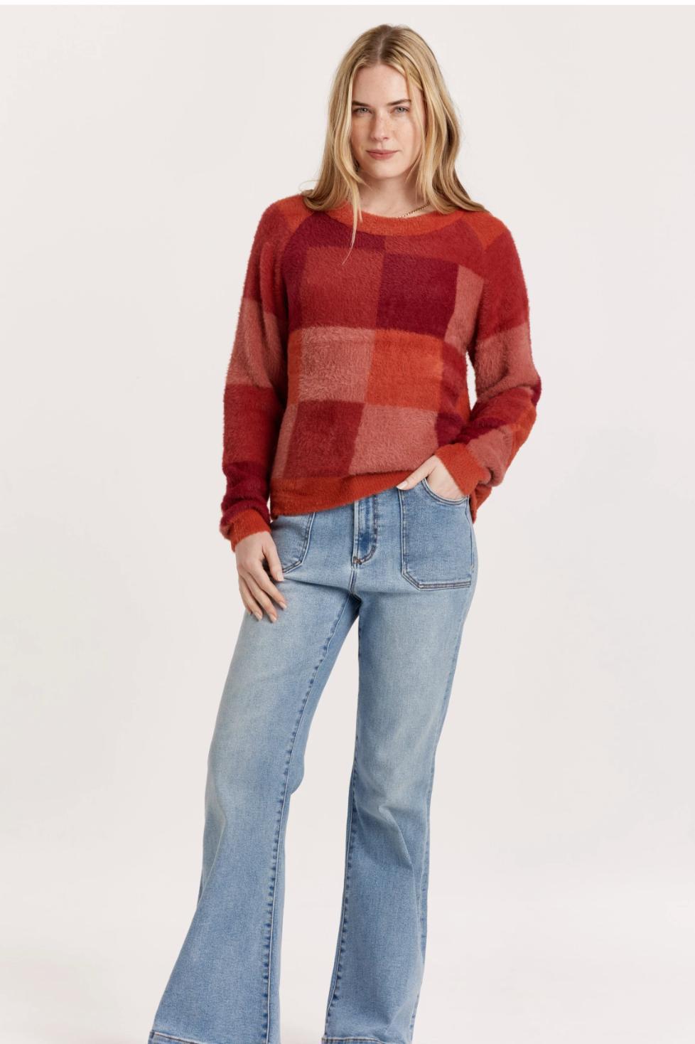 Tamera Checkered Sweater Product Image