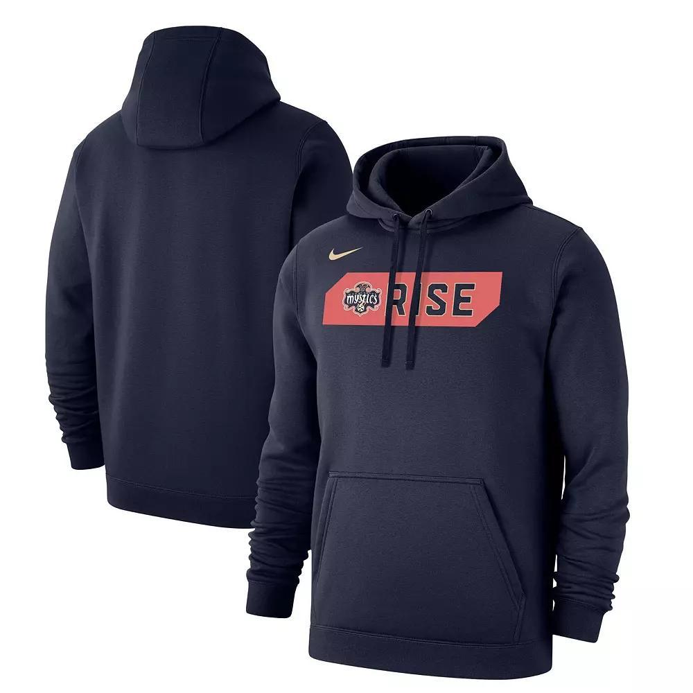 Men's Nike Navy Washington Mystics Rebel Edition Club Fleece Pullover Hoodie, Size: XL, Wsm Blue Product Image