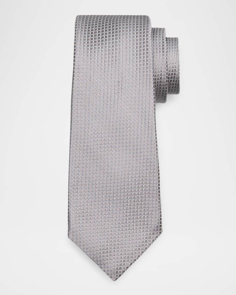 Men's Textured Neat Silk Tie Product Image