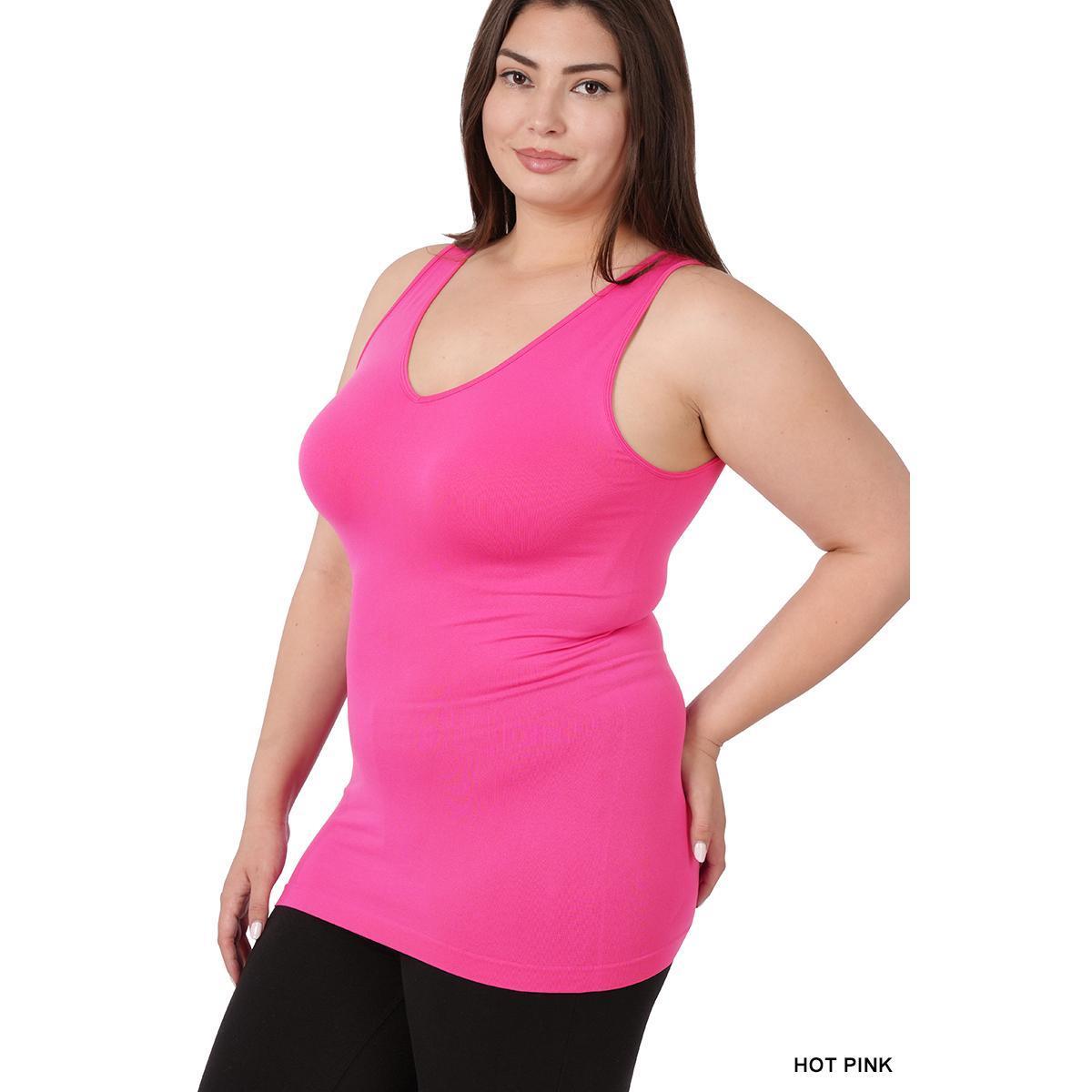 Plus V-Neck Seamless Tank Top Product Image