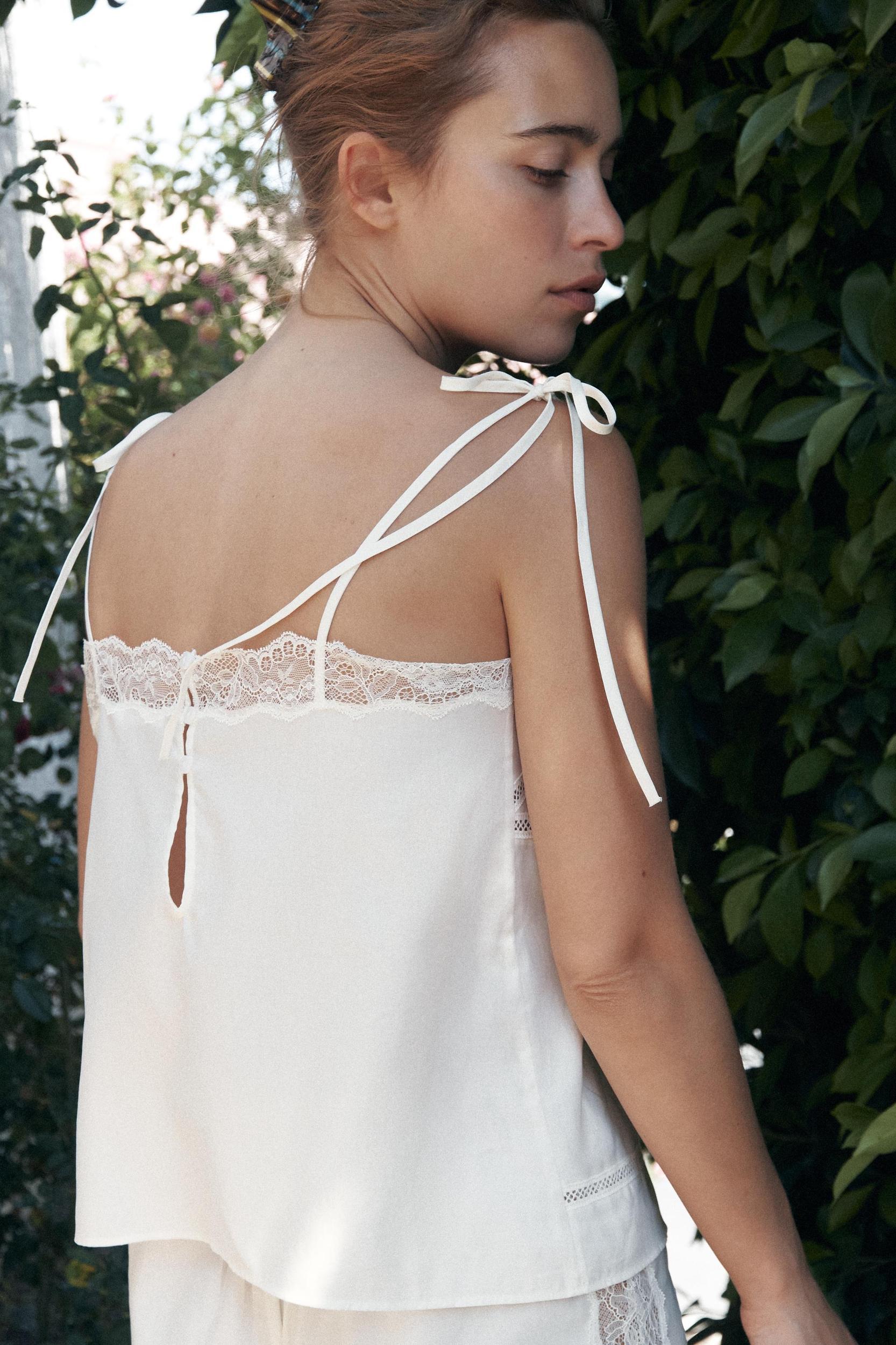 LACE LADDER STITCH TOP Product Image