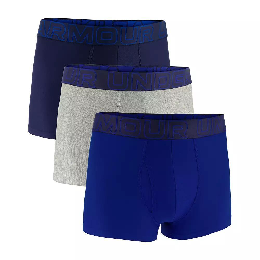 Men's Under Armour 3-pack Performance Tech 3-in. Boxer Briefs, Size: XL, Royal Product Image