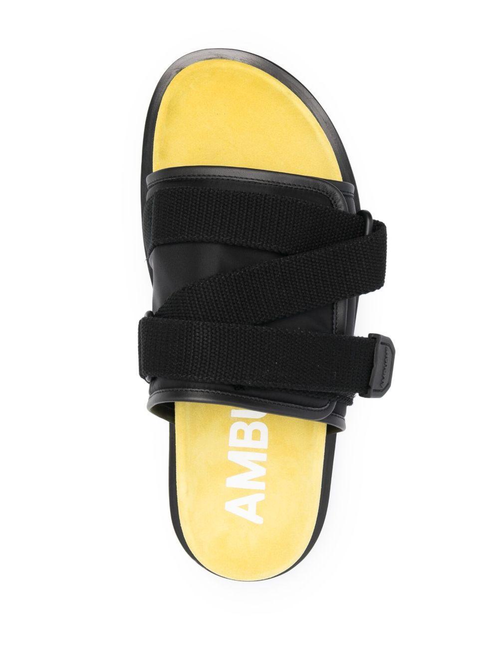 buckle-embellished padded slides Product Image
