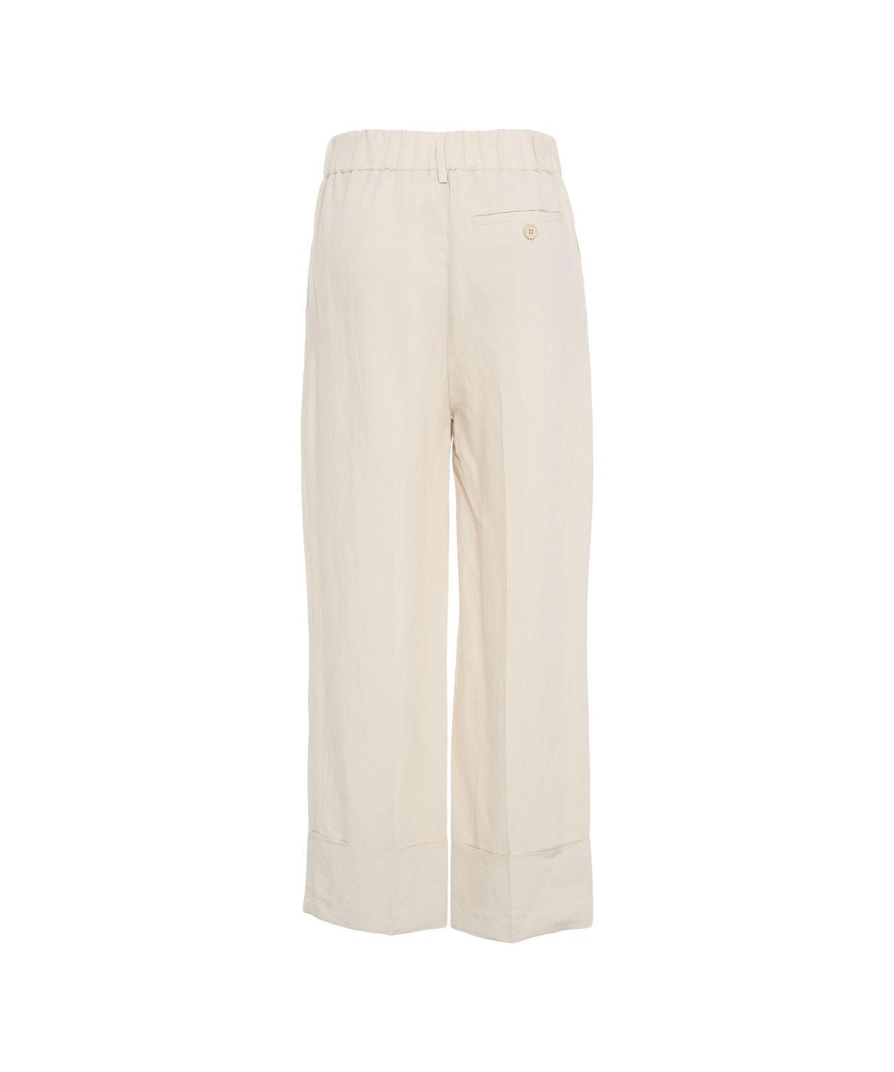 Linen pants with turn-ups Product Image