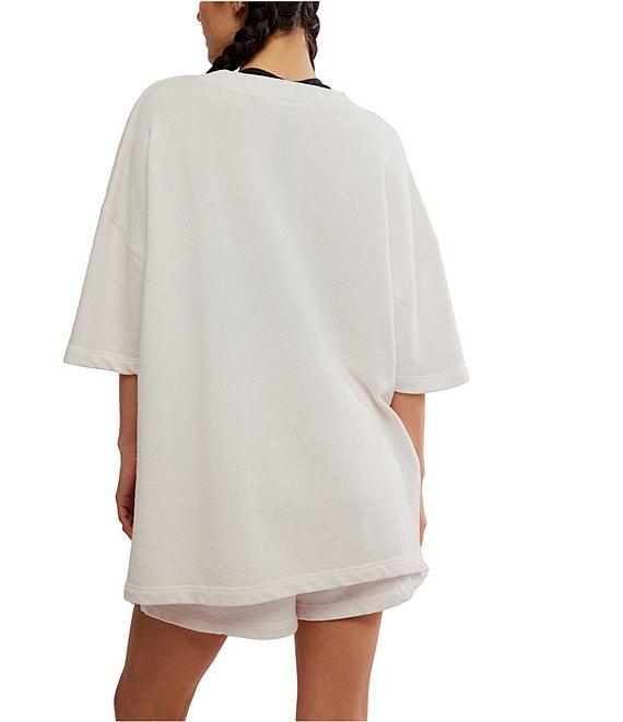 FP Movement Back Me Up Crew Neck Short Sleeves Oversize Short Coordinating Set Product Image