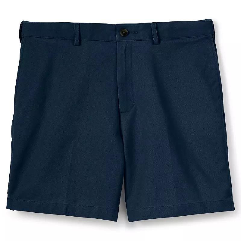 Mens Lands End Comfort Waist 6-inch No-Iron Chino Shorts Radiant Blue Product Image