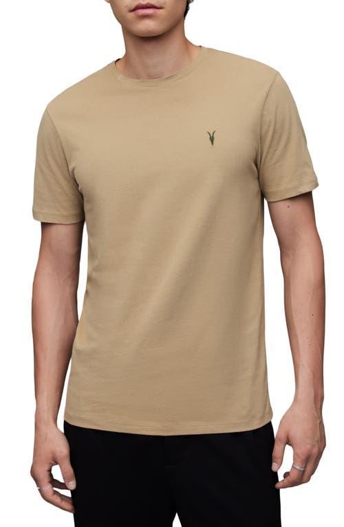 AllSaints Brace Contrast Short Sleeve Crew (Sea Clay ) Men's Clothing Product Image