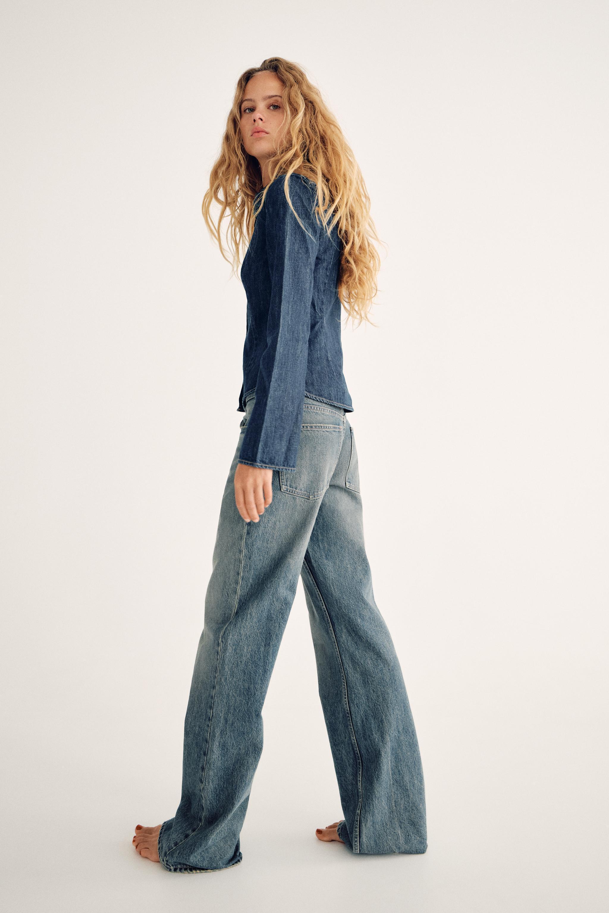 FULL LENGTH TRF MID-RISE WIDE LEG JEANS Product Image