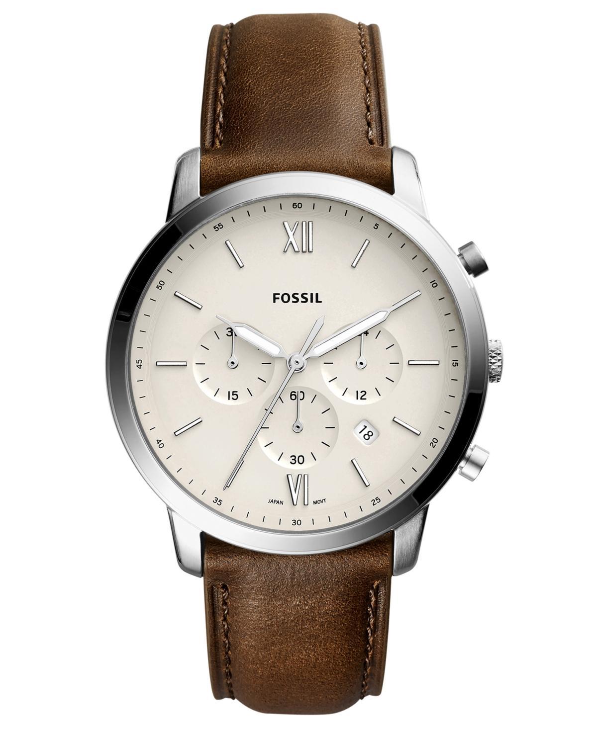 Fossil Neutra Chronograph Blue Dial Brown Leather Watch Product Image