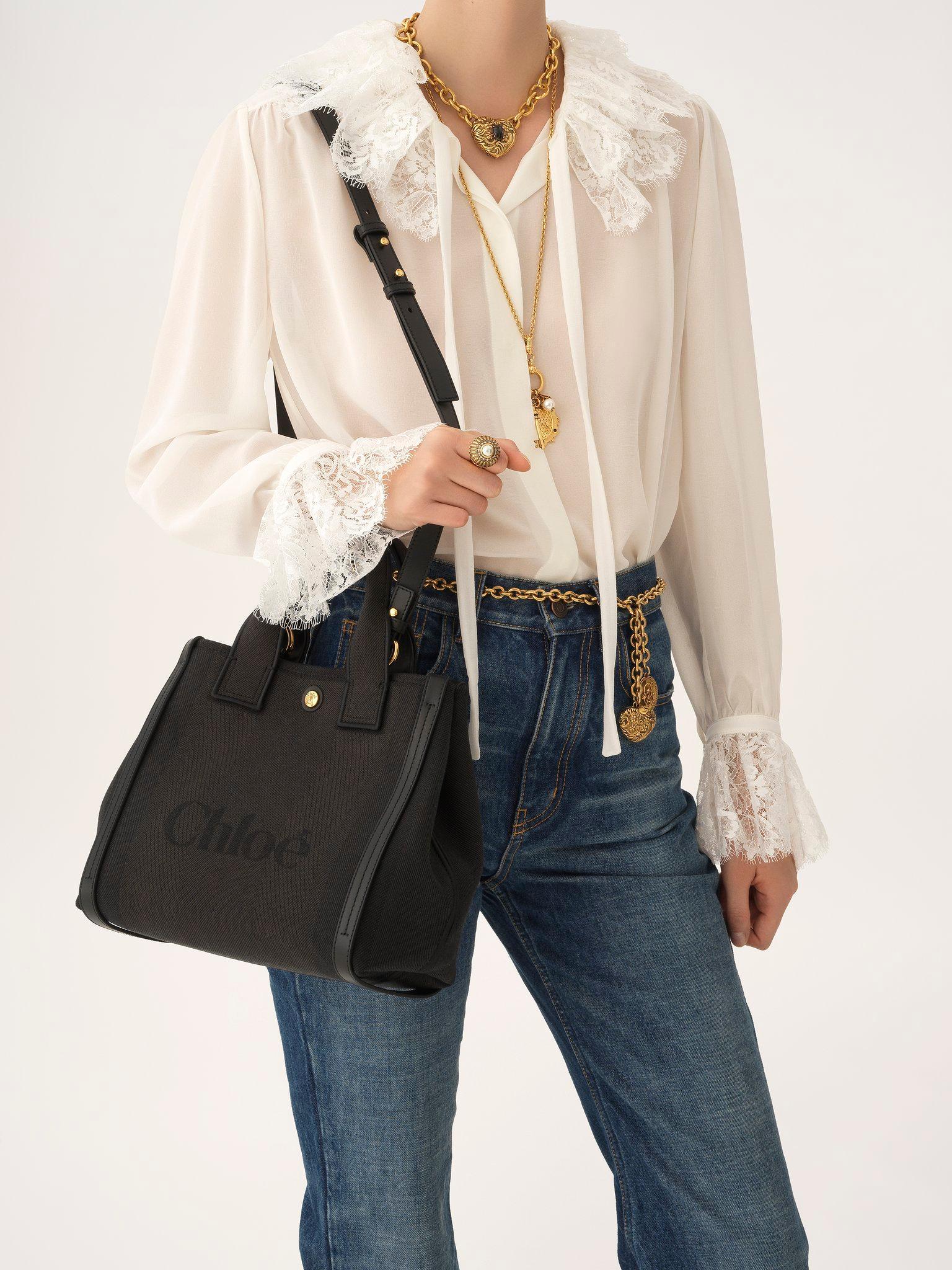 Small Chloé Carry tote bag in canvas Product Image