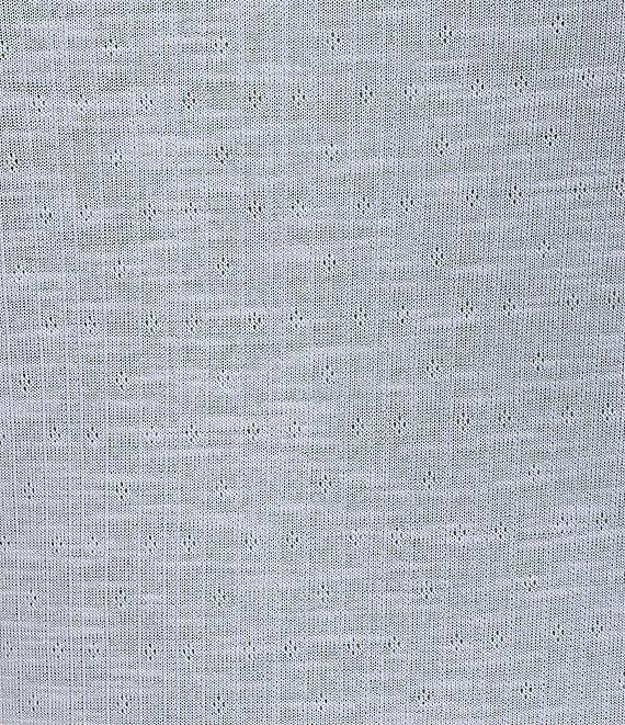 Chelsea & Violet Daisy Pointelle Slub Knit Scoop Neck Short Sleeve Tee Product Image