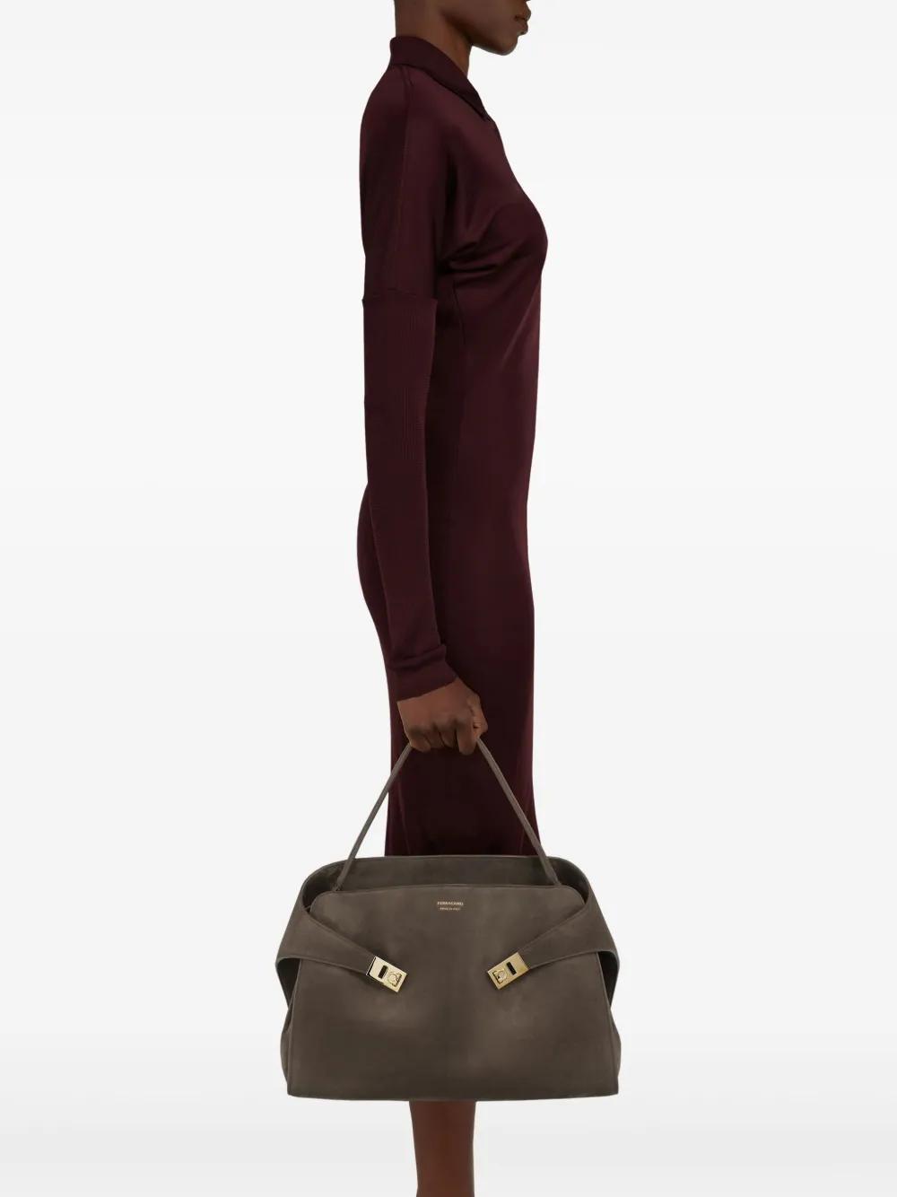 Hug structured suede tote bag Product Image