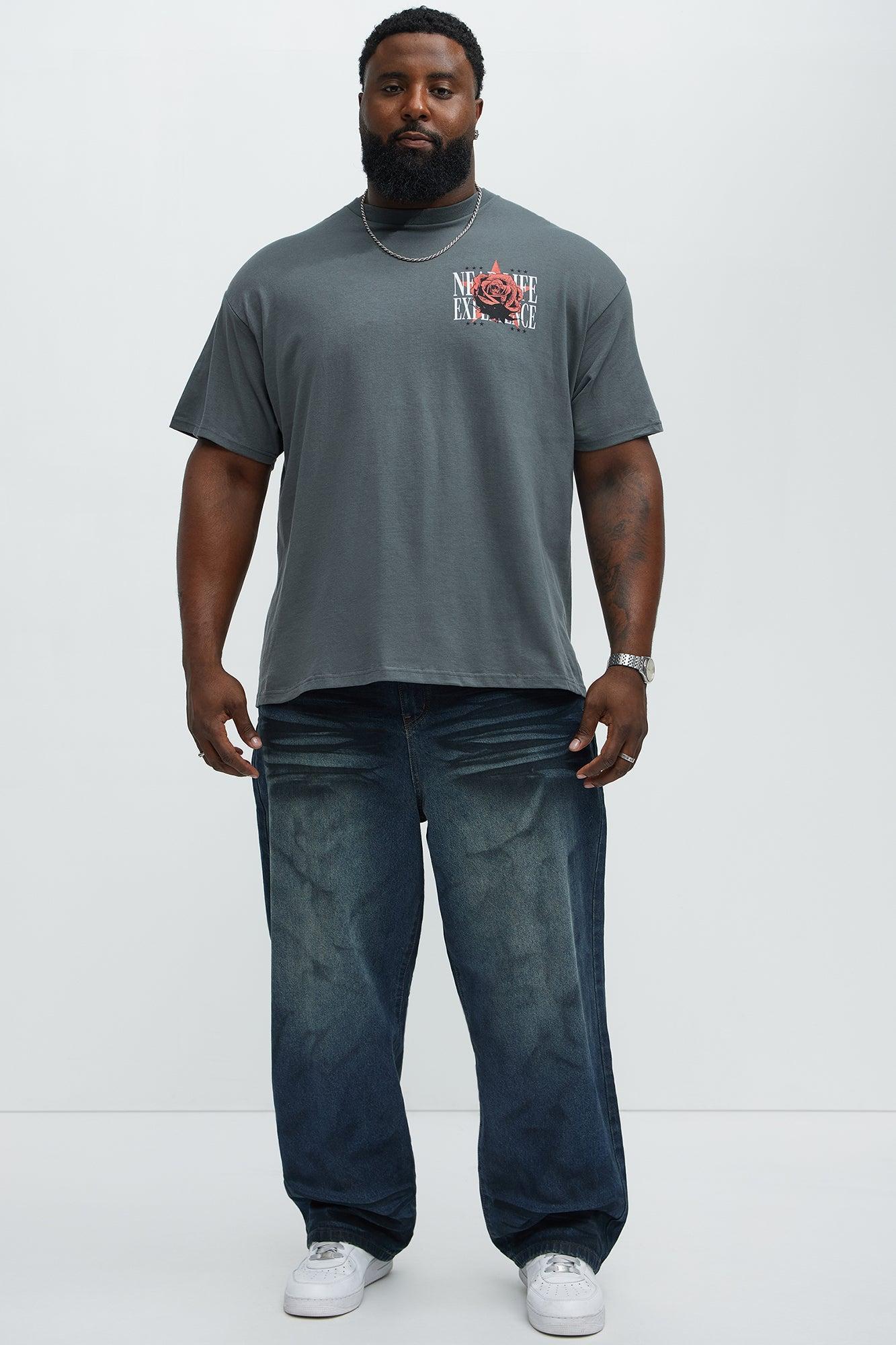 Clinging To Power Short Sleeve Tee - Grey Male Product Image