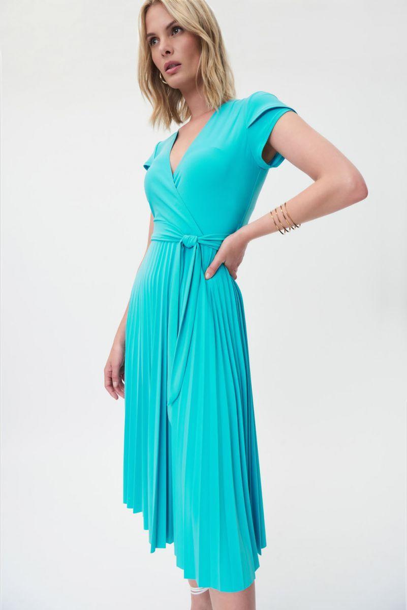 Palm Springs Pleated Wrap Style Dress-232039 Product Image