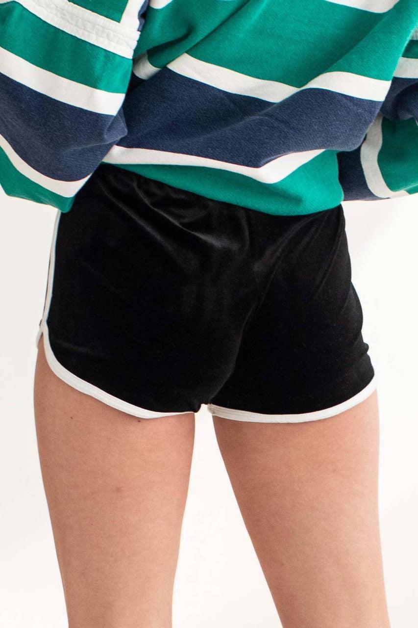 Black Velvet Dolphin Shorts 1 Product Image