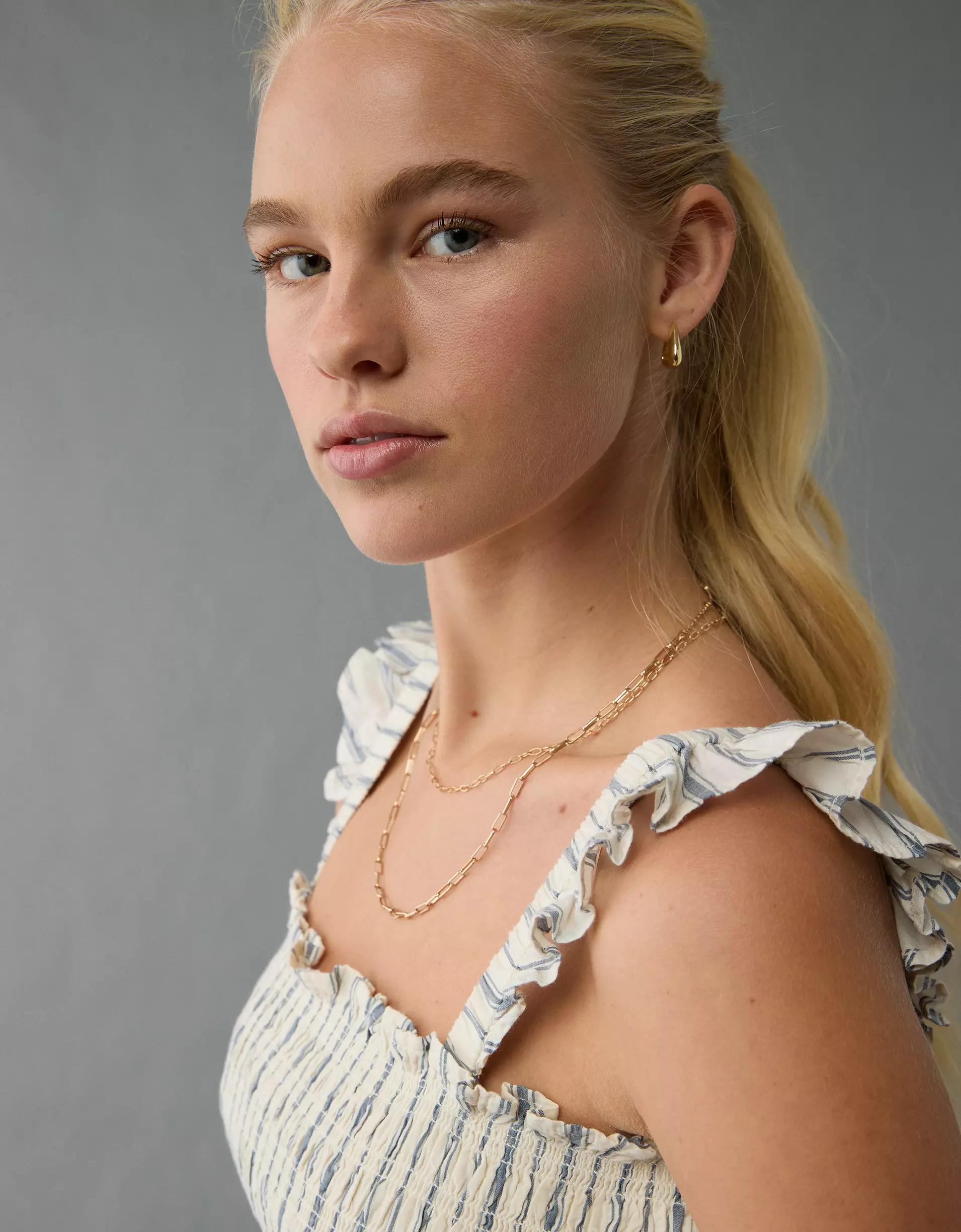 AE Bella Smocked Crop Top Product Image