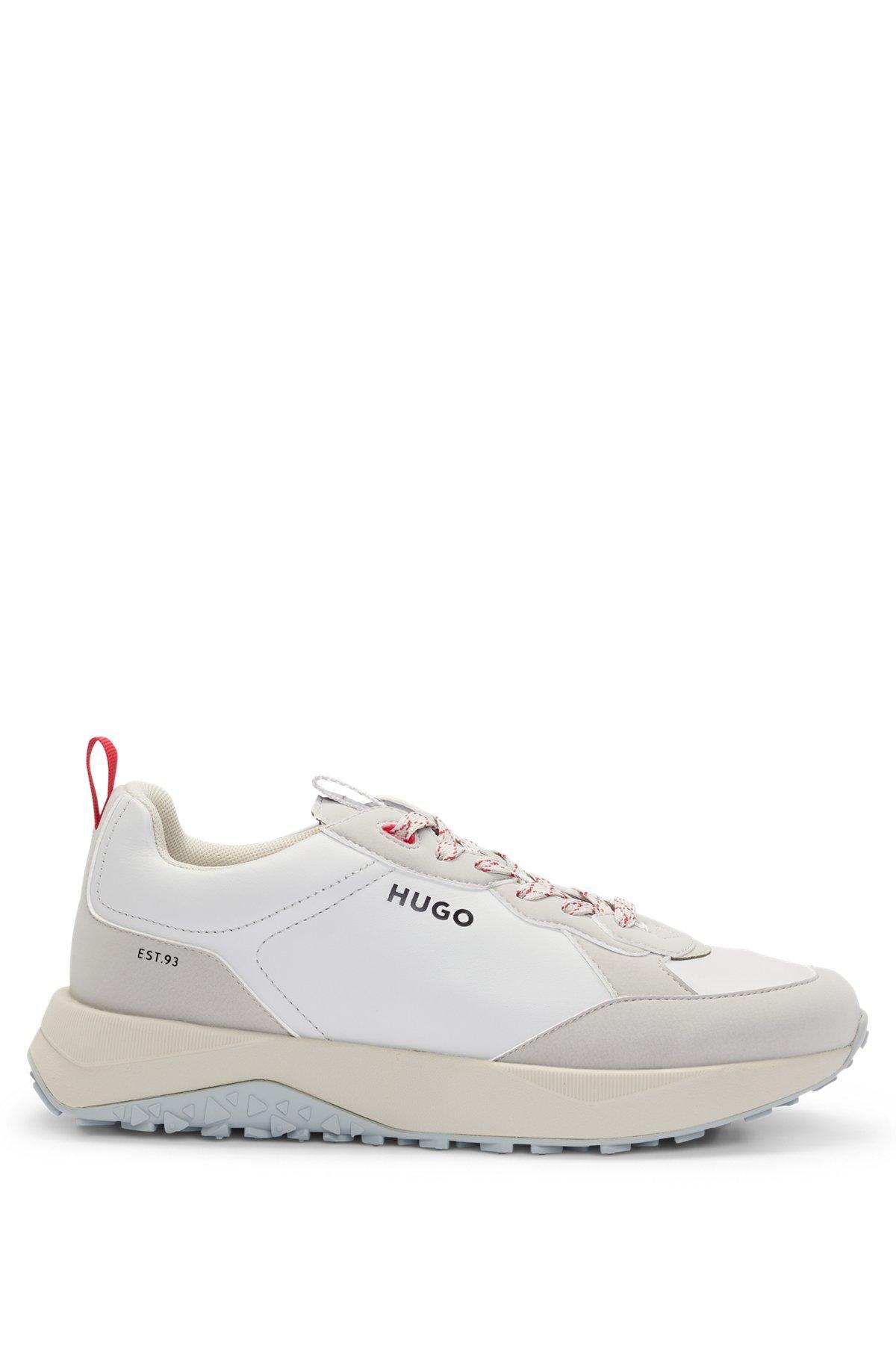 Mixed-material trainers with nappa leather Product Image