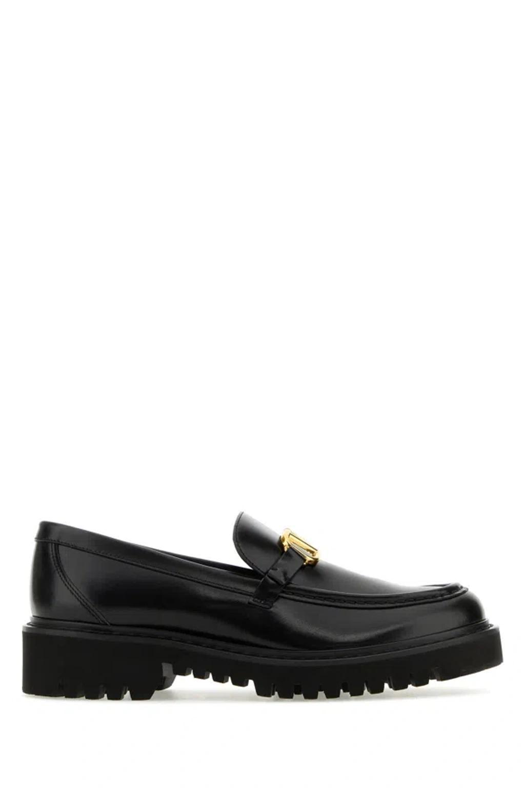 VALENTINO GARAVANI Valentino Vlogo Signature Leather Loafer In Black Product Image